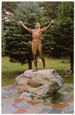 The monument Hail to the Sunrise is a gift from the Society of Red Men.