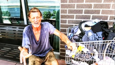 Man homeless over 12 years. July 5th 2021 106F Phoenix Arizona