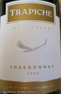 Andescondor - Andean condor - Vultur gryphus - Chilean Chardonnay white wine 2008