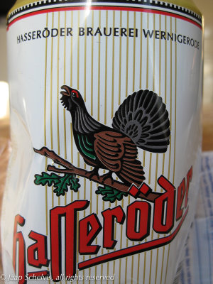 Auerhoen - Capercaillie - Tetrao urogallus - German Pale Lager beer