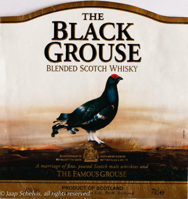 Korhoen - Black grouse - Tetrao tetrix - Blended Scotch Whisky