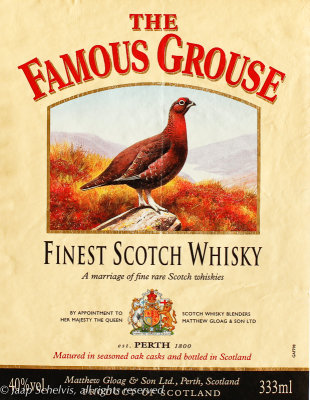Schots Sneeuwhoen - Red grouse -  Lagopus lagopus scotica - Blended Scotch Whisky