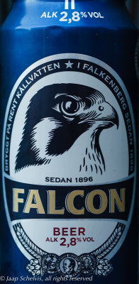 Slechtvalk - Peregrin Falcon - Falco peregrinus - Swedish pale ale beer