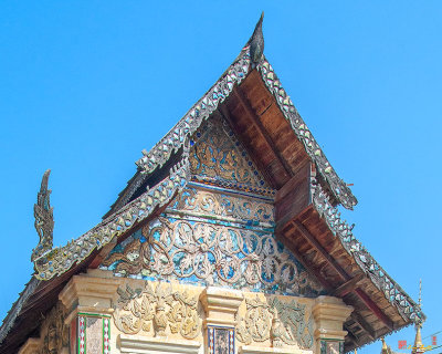Wat Pa Sang Ngam Ho Tham (Holy Scripture Library) Gable (DTHLU0598)