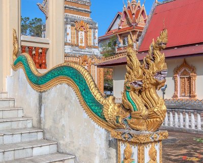 Wat Pak Nam Bung Sapang Phra Ubosot Makara and Naga Guardian (DTHU0842)