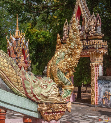 Wat Huai Phai Phra Ubosot Makara and Naga Guardian (DTHU0954)