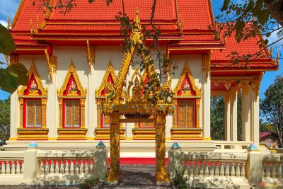 Wat Si Mueang Mai Phra Ubosot Windows and Wall Gate (DTHU1034)