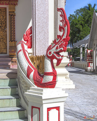 Wat Mahawanaram Phra Ubosot Makara and Naga Guardian (DTHU0656)