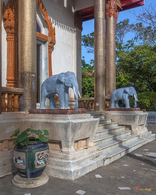 Wat Si Ubon Rattanaram Phra Ubosot Guardian Elephants (DTHU1174)