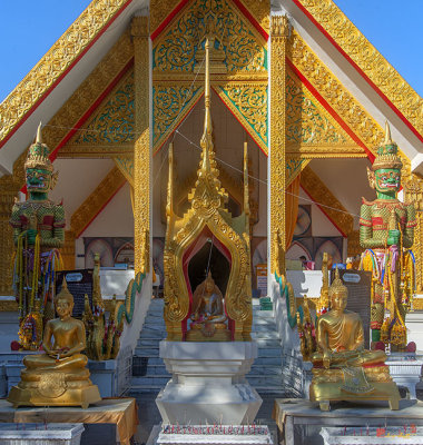 Wat Si Pradu Phra Ubosot Boundary Stone, Buddha Images and Guardians  (DTHU1414)