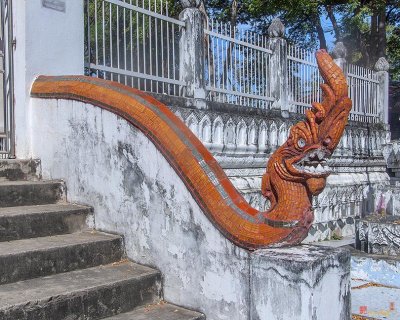 Wat Bun Phra Ubosot Wall Gate Naga Guardian (DTHNR0088)