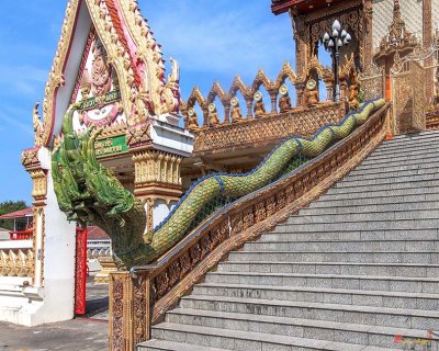 Wat Mai Amphawan Phra Ubosot Grand Stairway Naga Guardian (DTHNR0293)