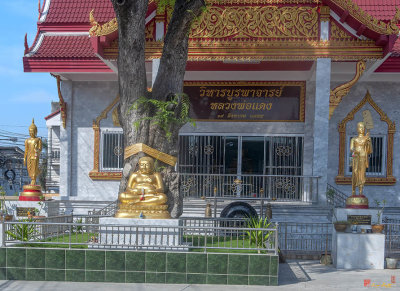 Wat Chong Lom Wihan Luang Por Daeng Buddha, Phra Maha Katchaina and SÄ«vali Images (DTHCB0313)