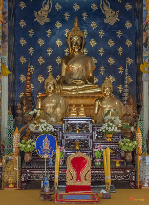 Wat Okat Phra Ubosot Phra Tio, Principal Buddha, and Phra Thiam Images (DTHNP0257)