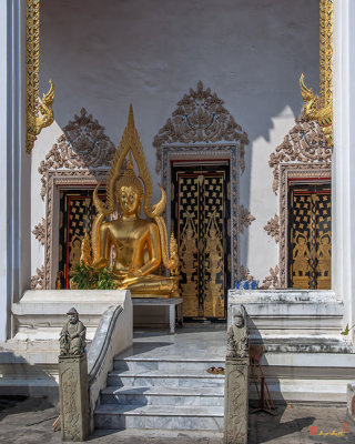 Wat Pathum Khongkha Phra Wihan Entrance and Buddha Image (DTHB0449)