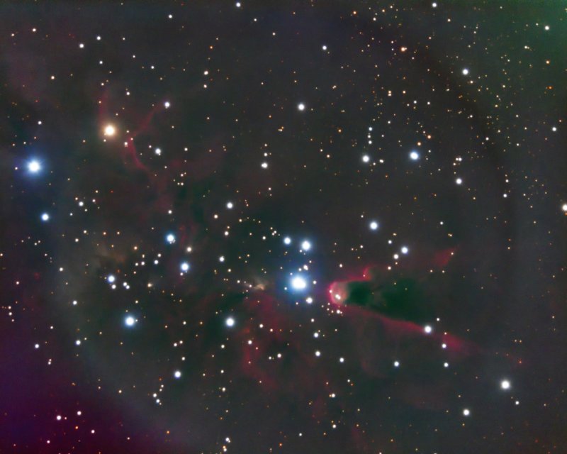 Cone Nebula Raw Color Image