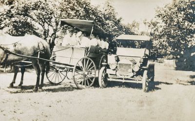 Model T and a Wagon