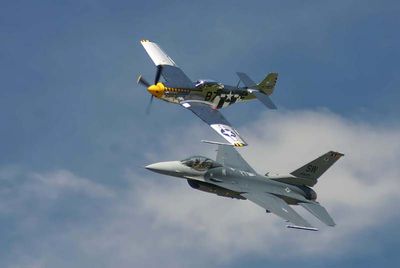 Mustang and F-16  