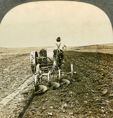 Plowing Prairie Soil  