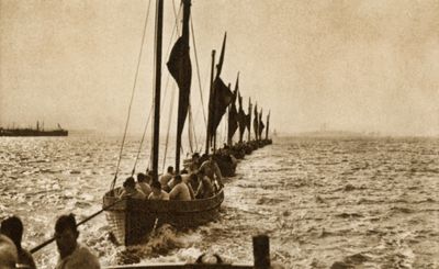 HMS Ganges, Cutters under tow  
