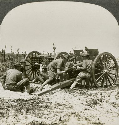 Loading a field gun 