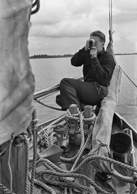 Posing on a Sailboat 