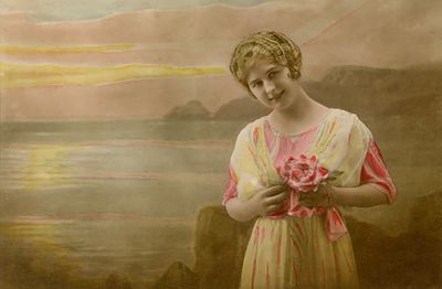 Lady in Pink and Yellow