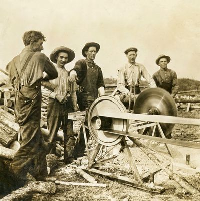 Five men and a sawmill
