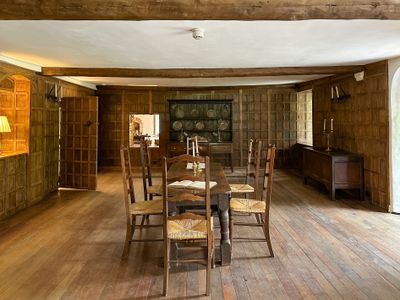 Athelhampton House - The Parlour. This room along withthe Hardy Dining Room formed 4 different rooms, a buttery, a store room an