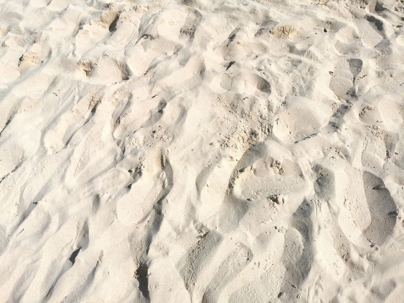 White powdery sand