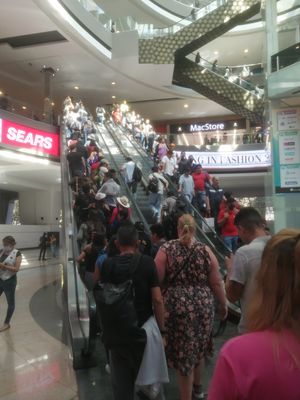 Shopping mall in a city of 22 million residents.