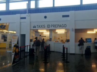 Taxi ticket booth at the Acapulco airport