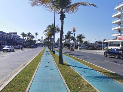 Av. Rafael Buelna with central bike lanes
