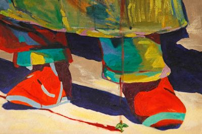 Kinderen in Tibet, detail