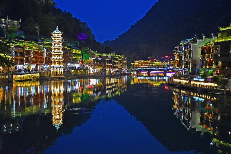 14_Fenghuang Old Town by night is rated the best in China.jpg