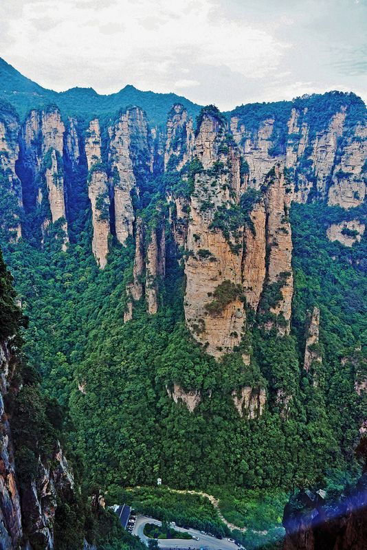27_Seen from the 326-meter-tall Bailong outdoor elevator, world's tallest.jpg