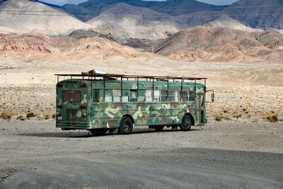 Keeler camo bus at Cerro Gordo Rd