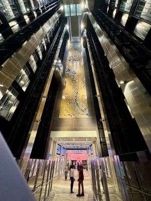 beautiful elevators - they had 2 sets with 6 in each