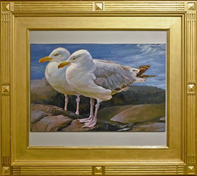 12. 2 Gulls, Monhegan 37 x 42 (framed)