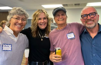 Julie Crooke, Stacey (Gouker) Kennerly, Sherry Ogg and Bill Bealmear