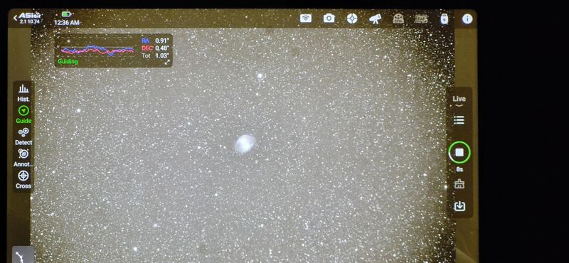 The tablet screen showing one completed frame.