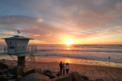 Enjoying the sunset at Torrey Pines Beach
