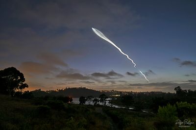 Tonight's Space X launch passing over Lake Murray, 6/18/24