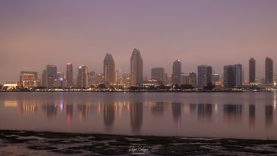 Light fog over the SD skyline this morning