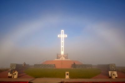 Fog Bow over the cross...