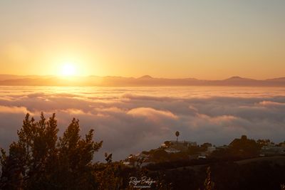 Above the clouds...