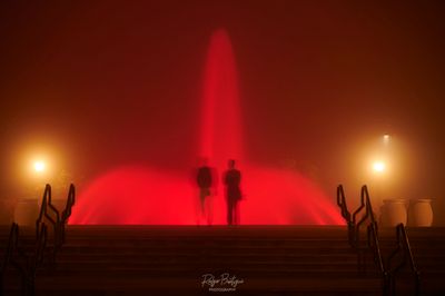 Mysterious figures in the fog Balboa Park, fountain 12/18/24