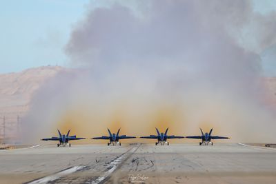 Blue Angels and Thunderbirds Practice