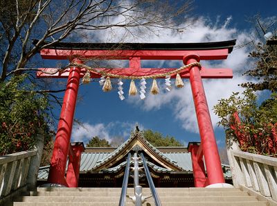 Torii gate, Takao-san Yakuo-in Yuki-ji