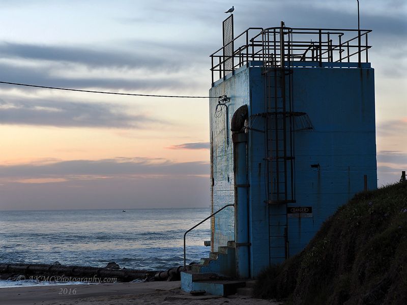 160402_070853_0070 Thirroul Pool Pumping Station (With Seagull), Dawn (Sat 02 Apr 16)